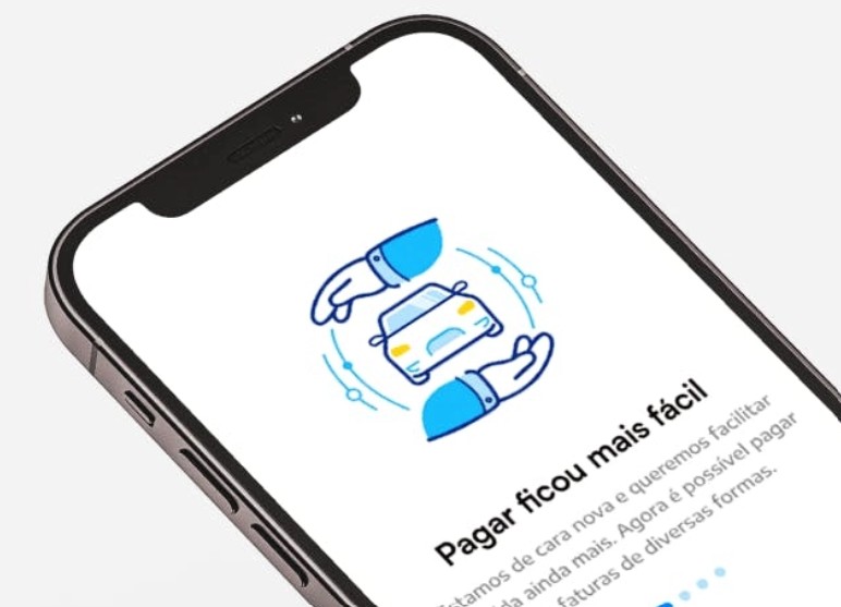 Celular ilustrando facilidade de pagamento